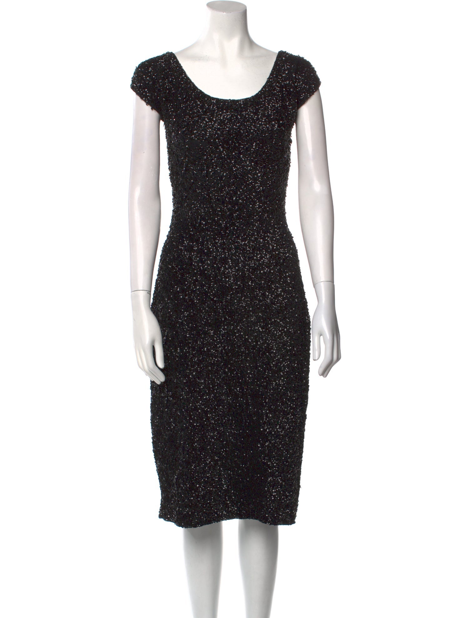 Vintage - Unbranded Scoop Neck Midi Length Dress